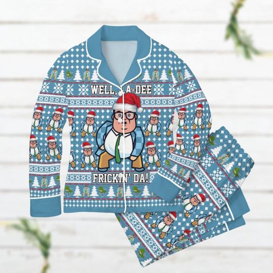 Christmas Saturday Night Live Holiday Pajamas, Matt Foley Matching Pajamas Set, La Dee Frickin Da Shirt, 70S Tv Show Pjs, Gift For Fan