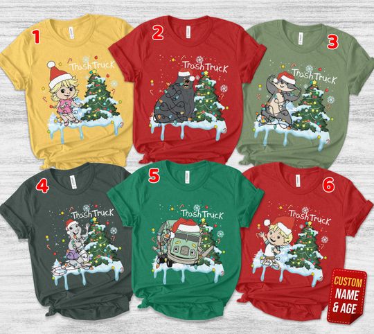 Trash Truck Christmas Shirt/Hank Trash Truck Shirt/Trash Truck Birthday Party Shirt/Custom Trash Truck Shirt/Garbage Truck Xmas Shirt
