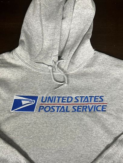 Postal Service -  Embroidery color Logo Hoodie Postal Worker, Post Office, Mail Carrier, Rural Carrier, Embroidery hooded