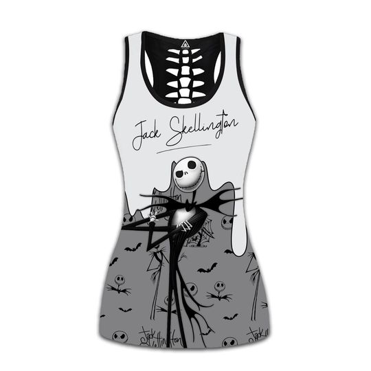 The Nightmare Before Christmas Jack Skellington Disney Hollow Tank Top Legging Set, Disney Hollow Tank Top, Disney Leggings