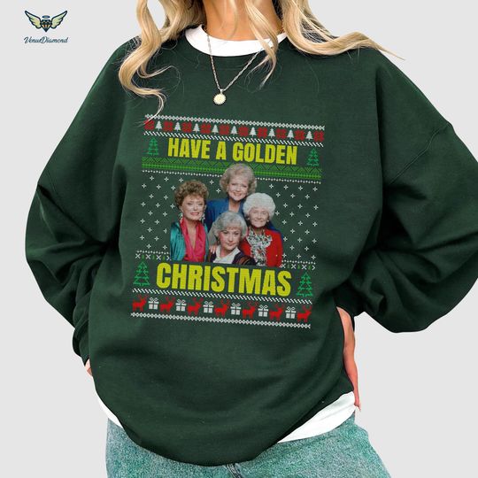Have A Golden Christmas Xmas Sweatshirt, Stay Golden Dorothy Zbornak, Stay Golden, Stay Golden Fan Shirt, Retro Sitcom Christmas Tee