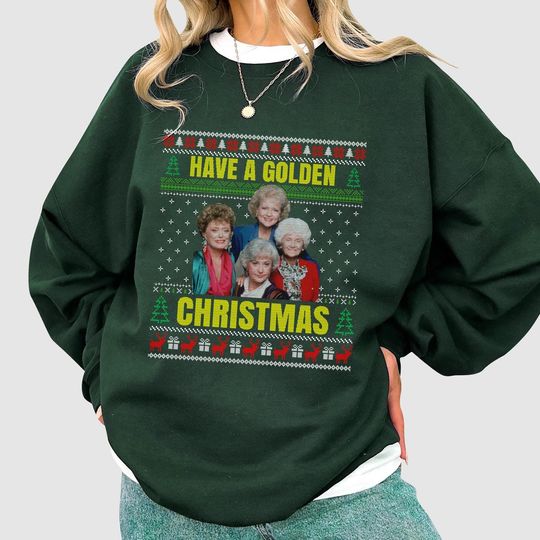 Have A Golden Christmas Xmas Sweatshirt, Stay Golden Dorothy Zbornak, Stay Golden, Stay Golden Fan Shirt, Retro Sitcom Christmas Tee