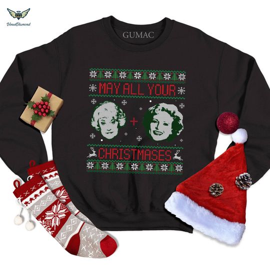 Stay Golden Christmas Sweatshirt, Stay Golden Sweatshirt, Blanche Sophia Dorothy Rose Christmas Shirt, Christmas Movie Sweater