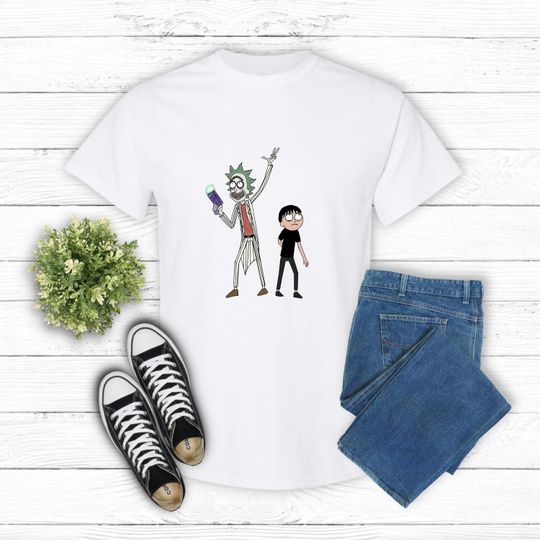Rick and Rickandmorty Beetlejuice Unisex T-Shirt, Cartoon Graphic Tee, Pop Culture Shirt, Funny Fan Merchandise, Gift for TV Show Lover