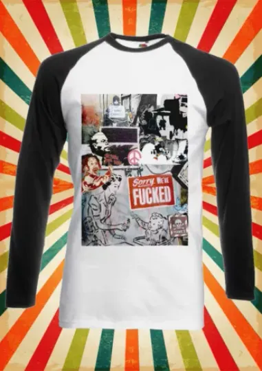 Banksy Street Art Graffiti Cool Men Women Long Short Sleeve Baseball Shirt