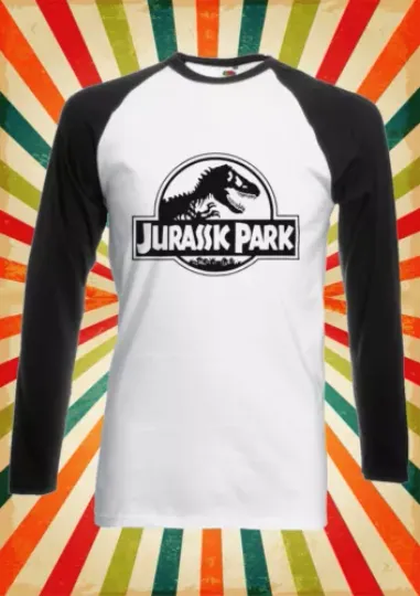Jurassic Park World Dinosaurs Men Women Long Short Sleeve Baseball Shirt
