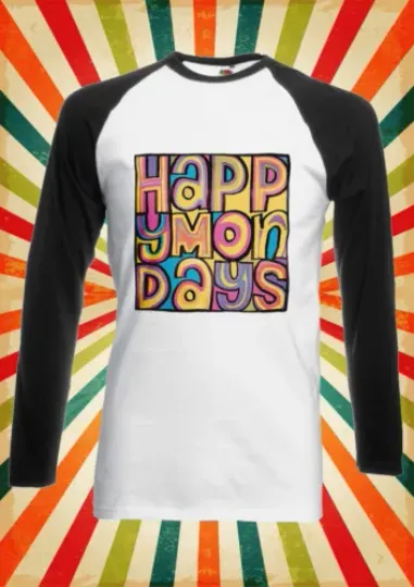 Happy Mondays Rock Band Music Men Women Long Short Sleeve Baseball Shirt