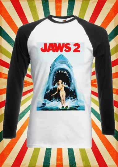 Jaws 2 Steven Spielberg Shark Men Women Long Short Sleeve Baseball Shirt