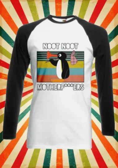 Pingu Noot Noot Motherf*ckers Men Women Long Short Sleeve Baseball Shirt