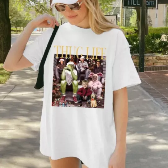 Thug Life Christmas T-Shirt, Christmas Thug Life Shirt, Christmas Movie Chara