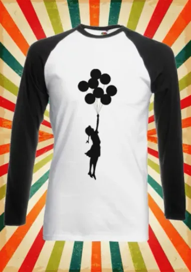 Banksy Balloon Girl Cool Funny Men Women Long Short Sleeve Baseball Shirt
