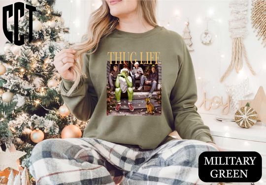 Thug Life Christmas Sweatshirt,Christmas Thug Life Shirt,Christmas Movie Characters Shirt,Thug Life Movie Stars,Xmas Holiday Gift,Xmas Gift