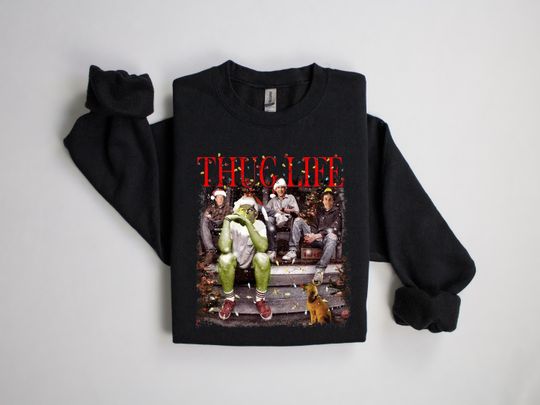 Thug Life Sweatshirt, Trendy Christmas Shirt, Christmas Movie Sweat, Wonderful Time Sweatshirt, Green Monster Hoodie, Retro Christmas