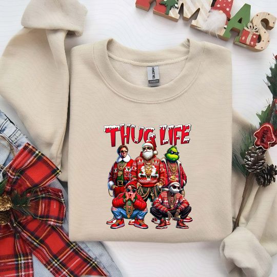 Thug Life Christmas Movie Killer Sweatshirt, Merry Creepmas Sweatshirt