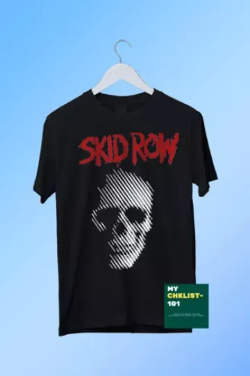 SKIDD ROW Double Side Small T Shirt Skull Youth Gone Wild Classic Rock Band