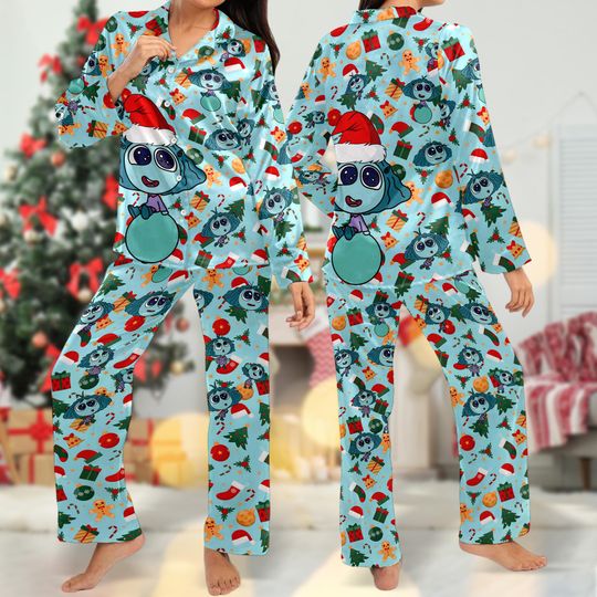 Envy Inside Out Christmas Pajamas, Inside Out 2 Xmas Holiday Pajamas Set, Inside Out 2 Christmas Gift For Women, Magic Kingdom Shirt