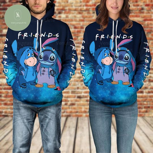 Halloween Stitch And Eeyore Hoodie, Disney Stitch Eeyore Shirt, Stitch Tshirt, Eeyore Sweatshirt, Disneyland Trick Or Treat Shirt