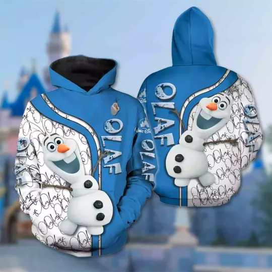 Happy Olaf Snowman Let It Snow Welcome To Season Of Joy Hoodie 3D Printed
