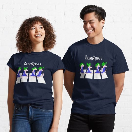 Lemmings Abbey Road (The Beatles) Classic T-Shirt