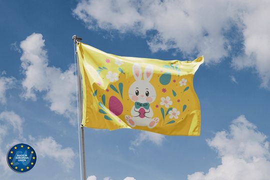 Easter Bunny Flag Unique Print
