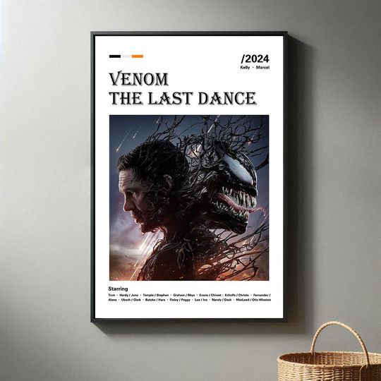 Venom The Last Dance Movie Poster | Minimalist Movie Poster | Modern Room Decorative Arts | Popular Film Gift