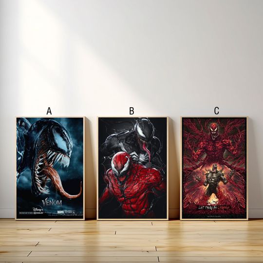 Venom Movie Poster, Canvas Print, Wall Art Canvas Painting Living Room Bedroom Docor,Fan Gift