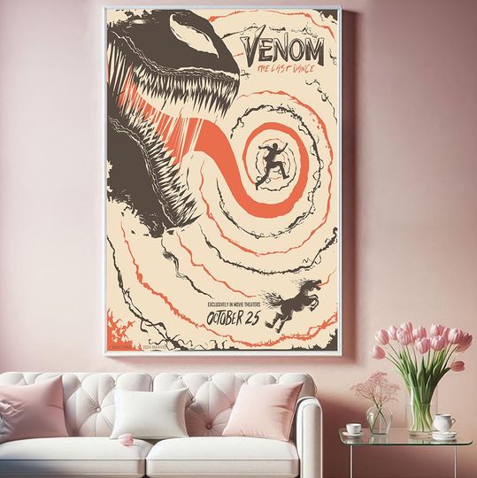 Venom The Last Dance Movie Poster, Top Canvas Cloth Poster, Pop Home Wall Arts, Unique Gift