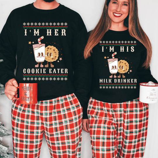 Matching Christmas Couple Pajamas Funny, Funny Christmas Shirts for Couples