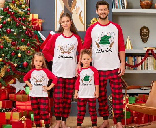 Matching Family Christmas Raglan, Santa Reindeer Family Raglan, Custom Elf Family Raglan, Reindeer Family Raglan, Elf Squad Baseball Tee