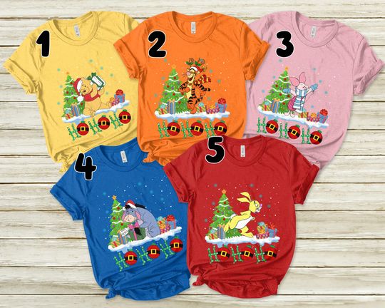 Pooh Christmas Shirt, Funny Christmas Shirt, Pooh Family Matching Winnie The Pooh Shirt, Disney Christmas Shirt, Disney Family