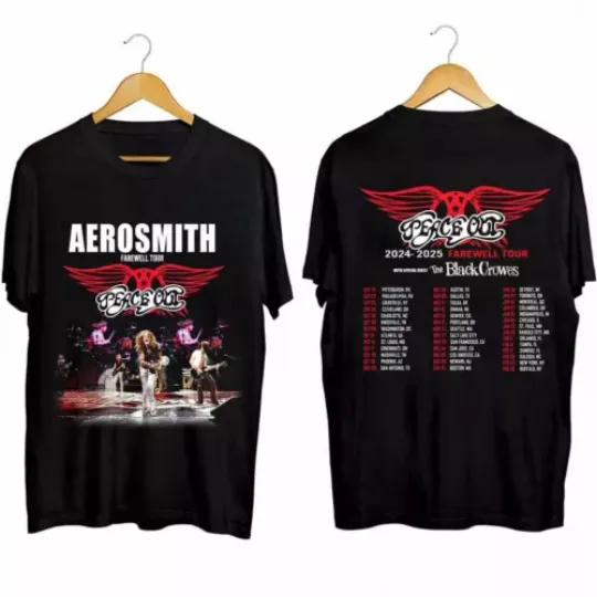 Aerosmith 2024-2025 North American Farewell Tour T-shirt For Fan