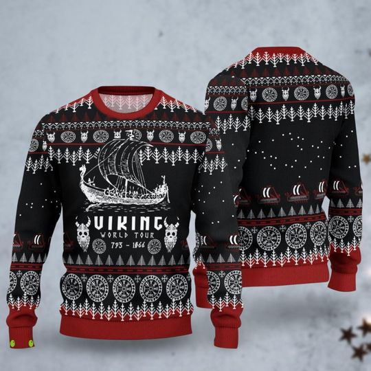 Valhalla Viking Christmas Ugly Sweater, Viking World Tour Shirt, Valhalla Shirt, Viking Men Sweater, Viking Warrior Shirt, Kid Sweater