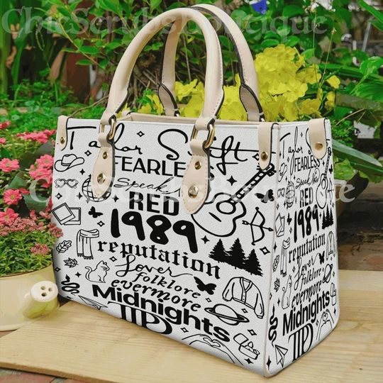 Discover Handmade Taylor TTDP Leather Bag - Colorful Floral Design from the Album, A Must-Have for Fans