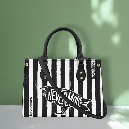 Nevermore Black Raven Edgar Allan Poe Christmas Bag Handbag