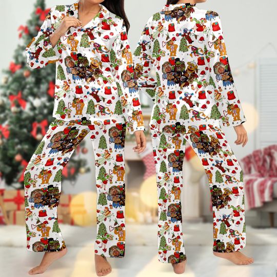 The Muppet Christmas Carol Pajamas Set, Muppet Xmas Holiday Women Pajamas, The Muppet Button Up Shirt, Magic Kingdom Shirt