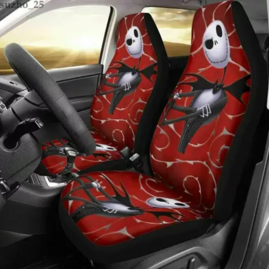 The Nightmare Before Christmas 2PCS Car Seat Covers Universal Fit Seat Protector