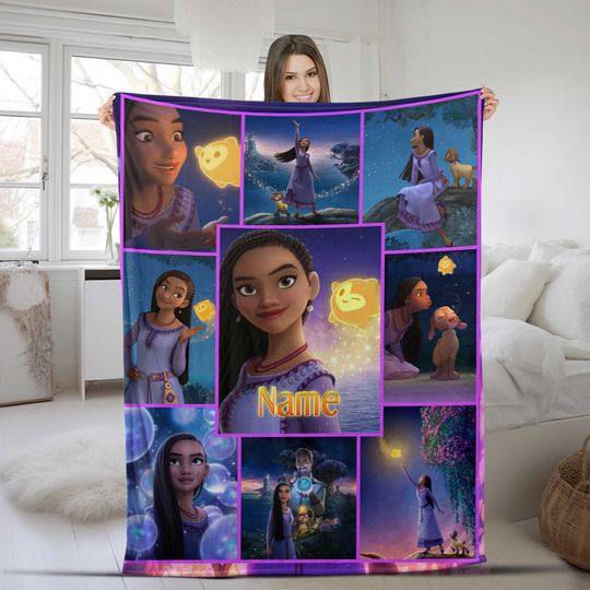 Disneyland Wish Blanket, Magical Kingdom Blanket Princess Disneyworld Blanket, Birthday Christmas