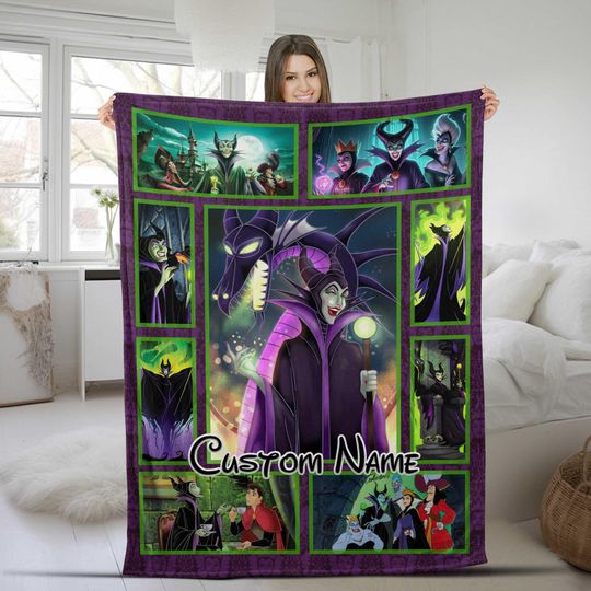 Disney Evil Queen Villains Blanket Snow White And The Evil Queen Blanket Queen Poison Apple Kingdom Throw Blanket Bed