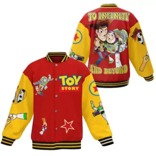 Toy Story Woody And Buzz Lightyear To Infinity And Beyond Xmas Baseball Jacket