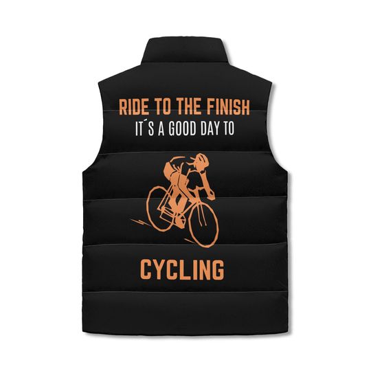 Cycling Vest Unisex Lightweight All Over Printing  Puffer Vest  Winter Jacket Unisex Cycling Lover Gift