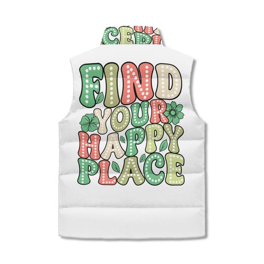 Gardening Lightweight Stand Collar Zip Up Puffer Vest Garden Shirt Garden Lover Gift, Gardener Gift Idea Vest Outwear Vintage Puffy Jacket