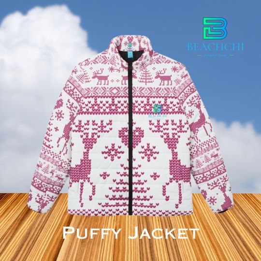Women's Puffer Jacket, Colorful Winter Coat, Stylish Outerwear. Ski Jacket, Trendy Puffer Coat, Beachchi Puffy Coat, Fall/Winter Jacket