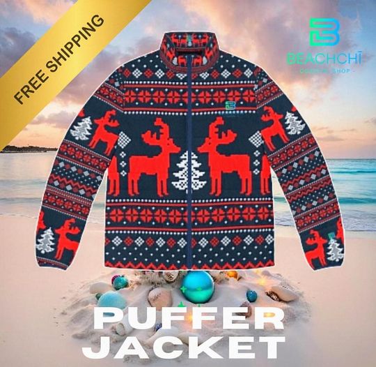 Men's Puffer Jacket, Colorful Winter Coat, Stylish Outerwear. Ski Jacket, Trendy Light Weight Puffy Coat , Beachchi Puffy Coat, Outerwear