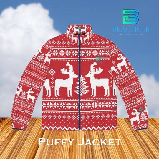 Men's Puffer Jacket, Colorful Winter Coat, Stylish Outerwear. Ski Jacket, Trendy Light Weight Puffy Coat , Beachchi Puffy Coat, Outerwear