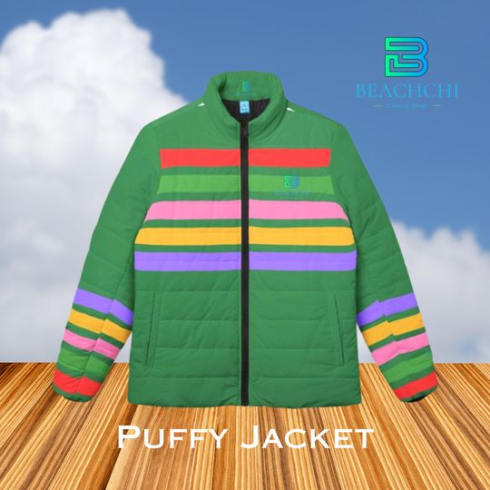 Women's Puffer Jacket, Colorful Winter Coat, Stylish Outerwear. Ski Jacket, Trendy Light Weight Puffy Coat , Beachchi Puffy Coat, Outerwear