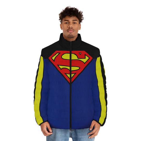 Irradicater Superman/Men's Puffer Jacket (AOP)