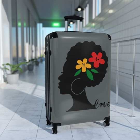 Suitcase, travelors companion, African American diva, inspired,  gift for him, her