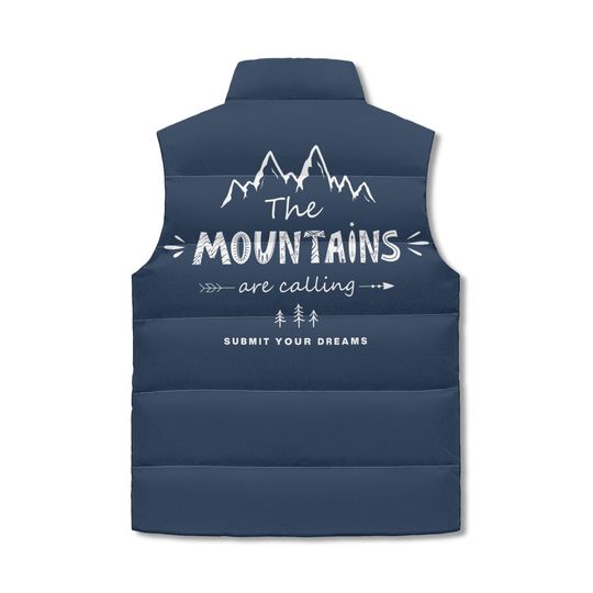 Adventure Unisex Lightweight All Over Printing Stand Collar Zip Up Puffer Vest Hikking Forest Camper Vest for Adventure Lovers Gift