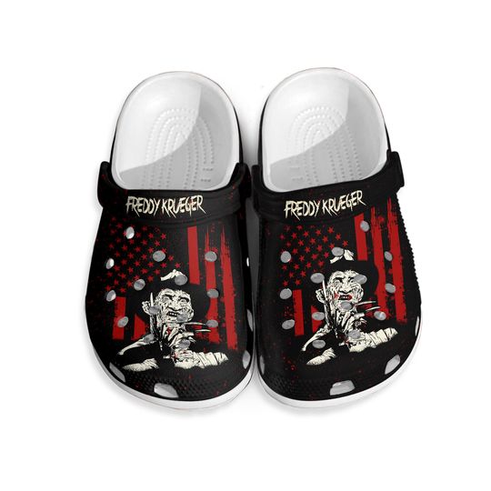 Freddy Krueger Clogs, Freddy Krueger Sandals, Horror Movies Shoes, Halloween Shoes, Freddy Krueger Summer Shoes, Halloween Gift