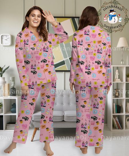 Gilmore Girls Pajamas Set, Gilmore Girls Woman Pajamas, Pajamas Sleepwear, Christmas Pyjamas Set , Christmas Pajamas, Comfortable Sleepwear